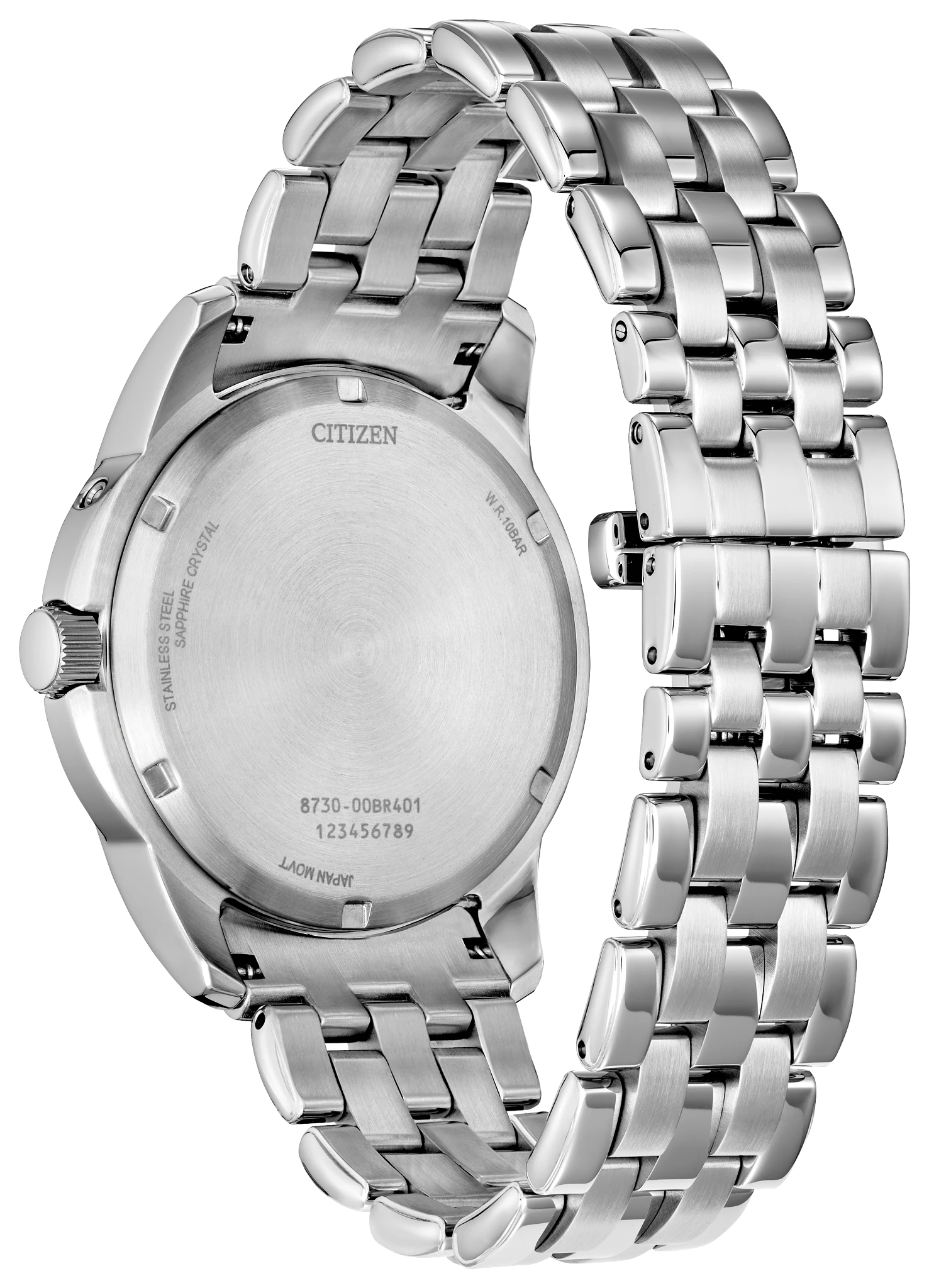 Calendrier Moonphase Salmon Dial Stainless Steel Bracelet BU0080